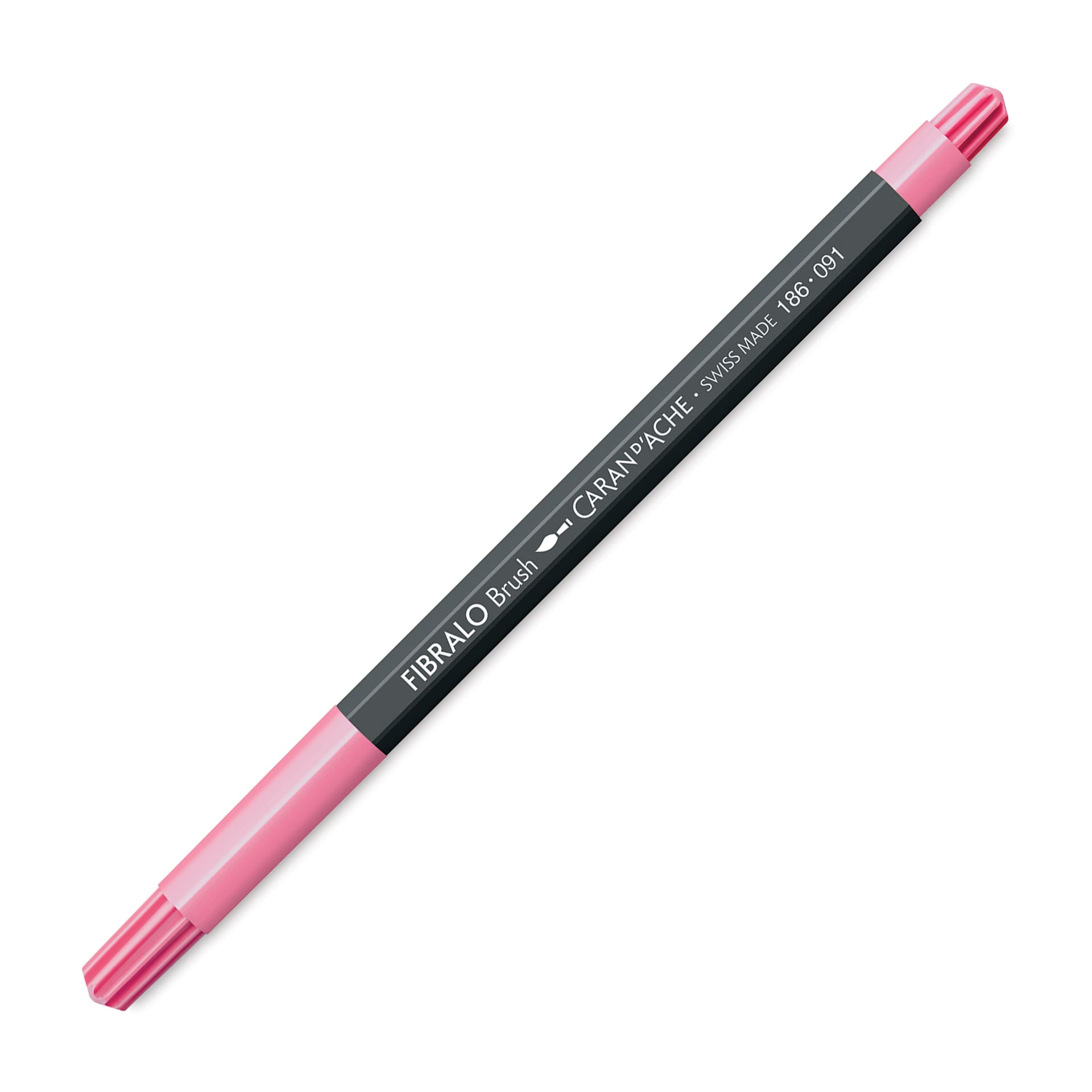 Caran d'Ache Fibralo Brush Marker - Light Purple with cap on