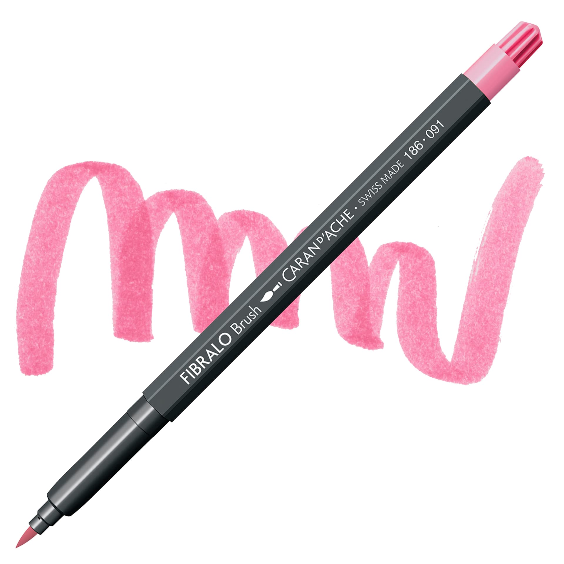 Caran d'Ache Fibralo Brush Marker - Light Purple marker and swatch