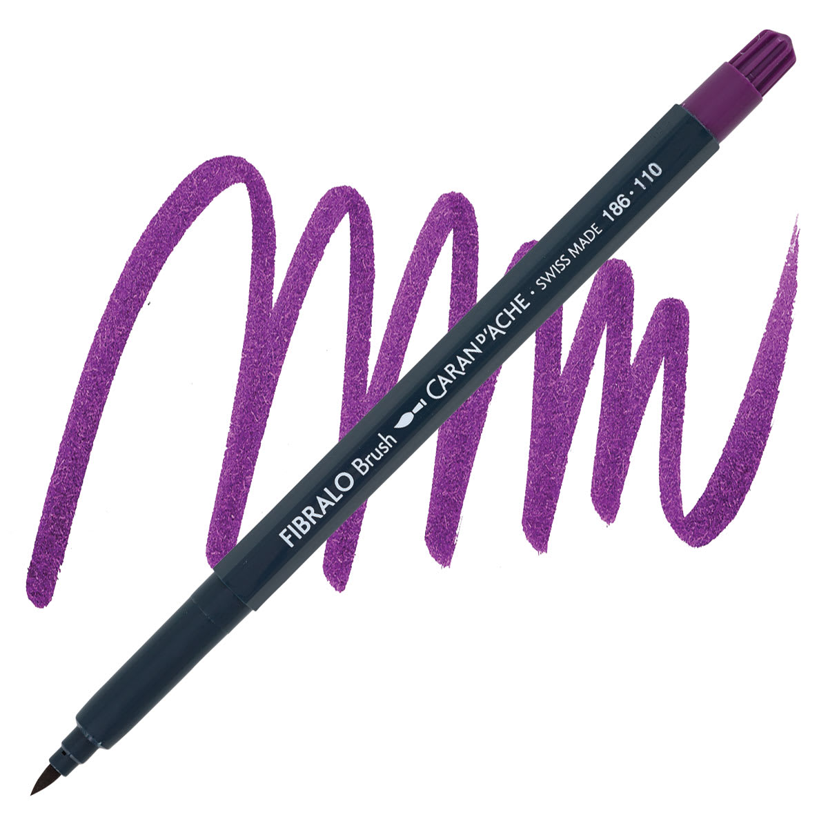 Caran d'Ache Fibralo Brush Marker - Lilac marker and swatch