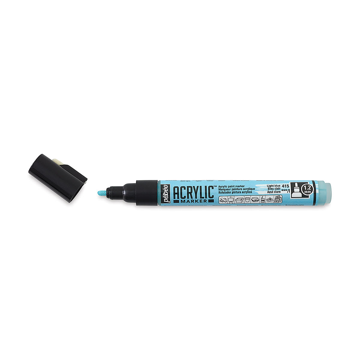 Pebeo Acrylic Marker - Light Blue, 1.2 mm, Bullet Nib