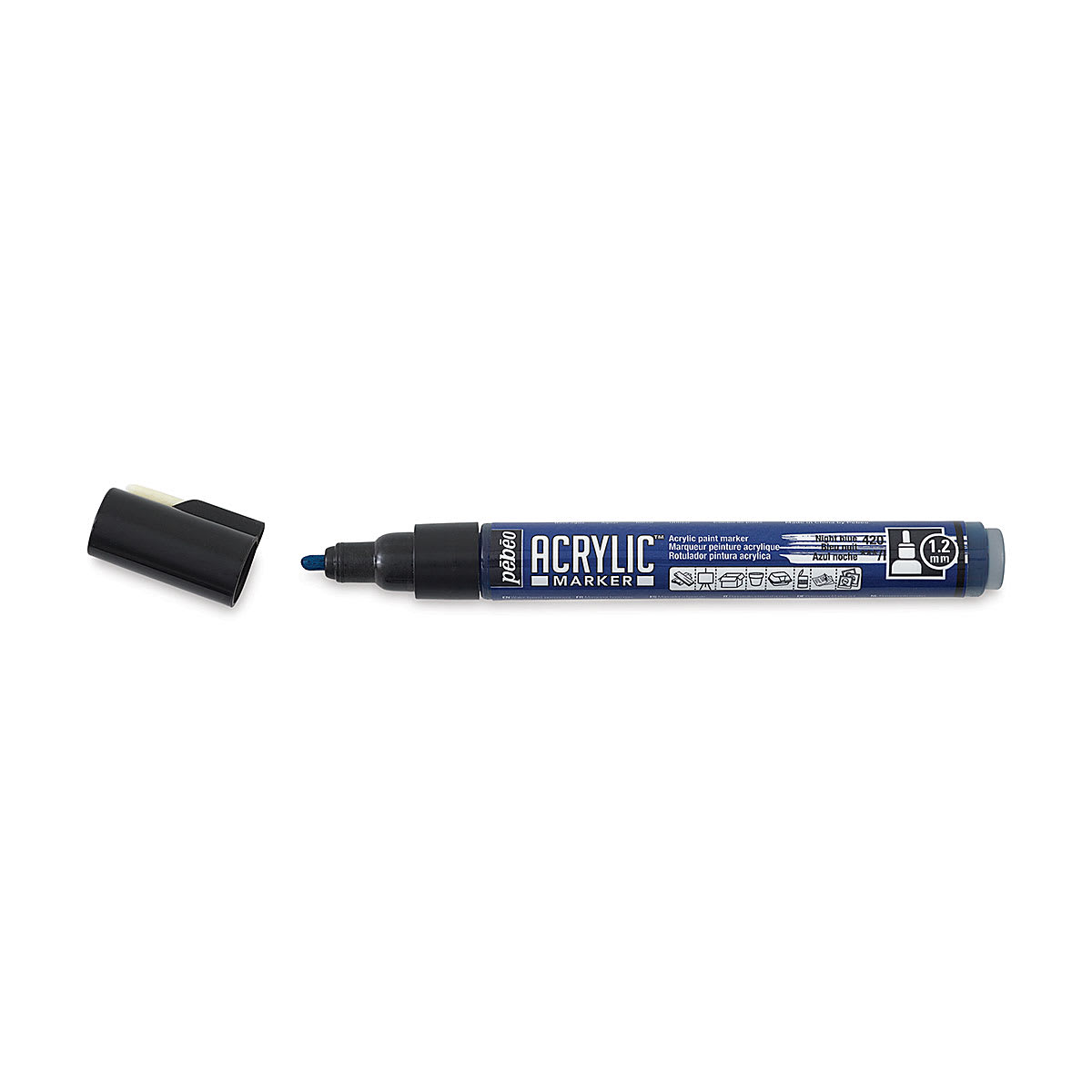 Pebeo Acrylic Marker - Night Blue, 1.2 mm, Bullet Nib