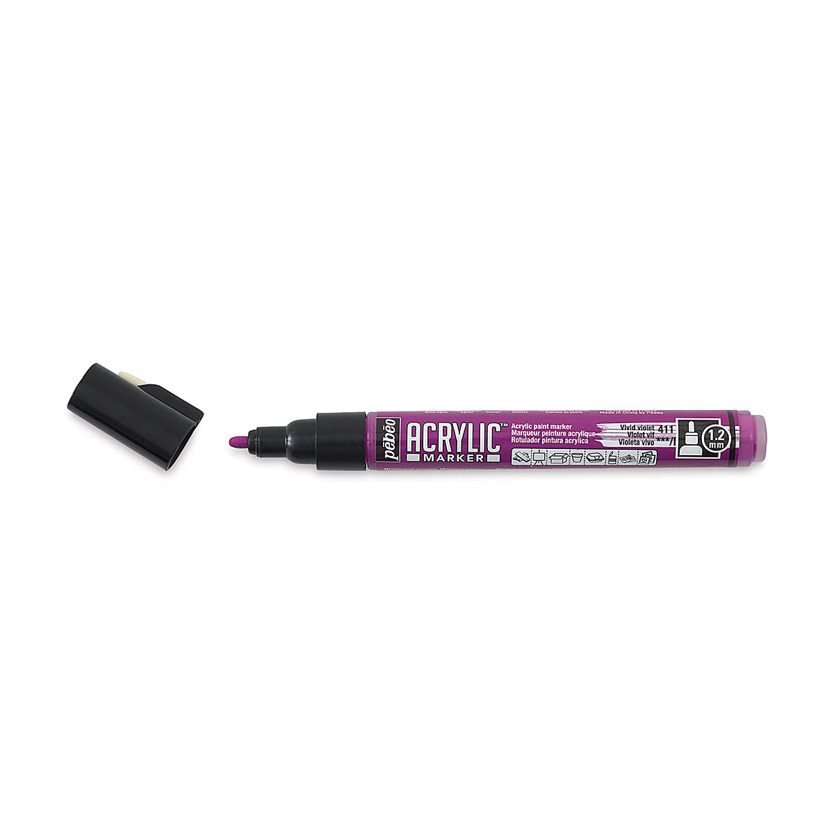 Pebeo Acrylic Marker - Vivid Violet, 1.2 mm, Bullet Nib