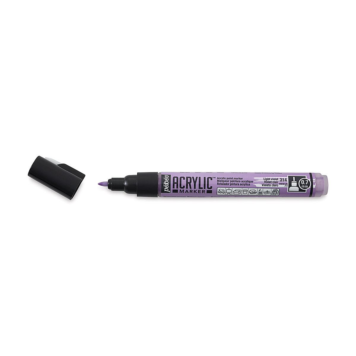 Pebeo Acrylic Marker - Light Violet, 0.7 mm, Fine Nib