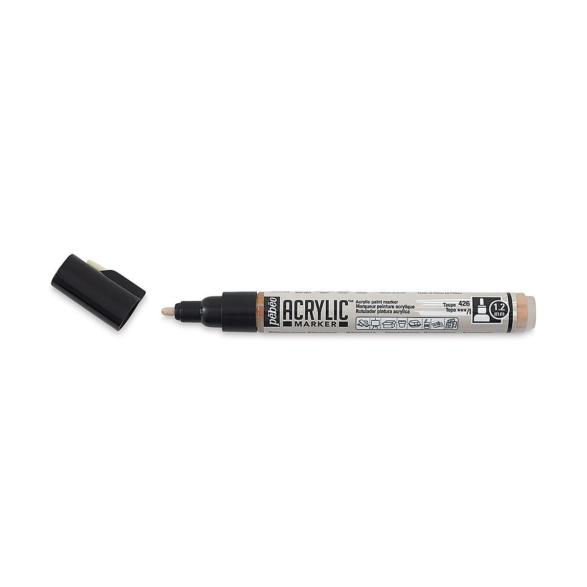 Pebeo Acrylic Marker - Taupe, 1.2 mm, Bullet Nib