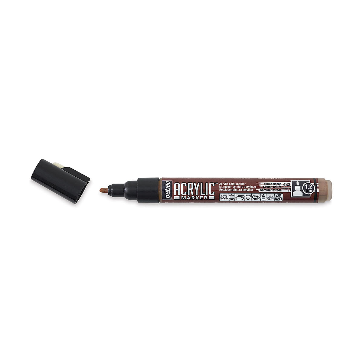 Pebeo Acrylic Marker - Burnt Sienna, 1.2 mm, Bullet Nib