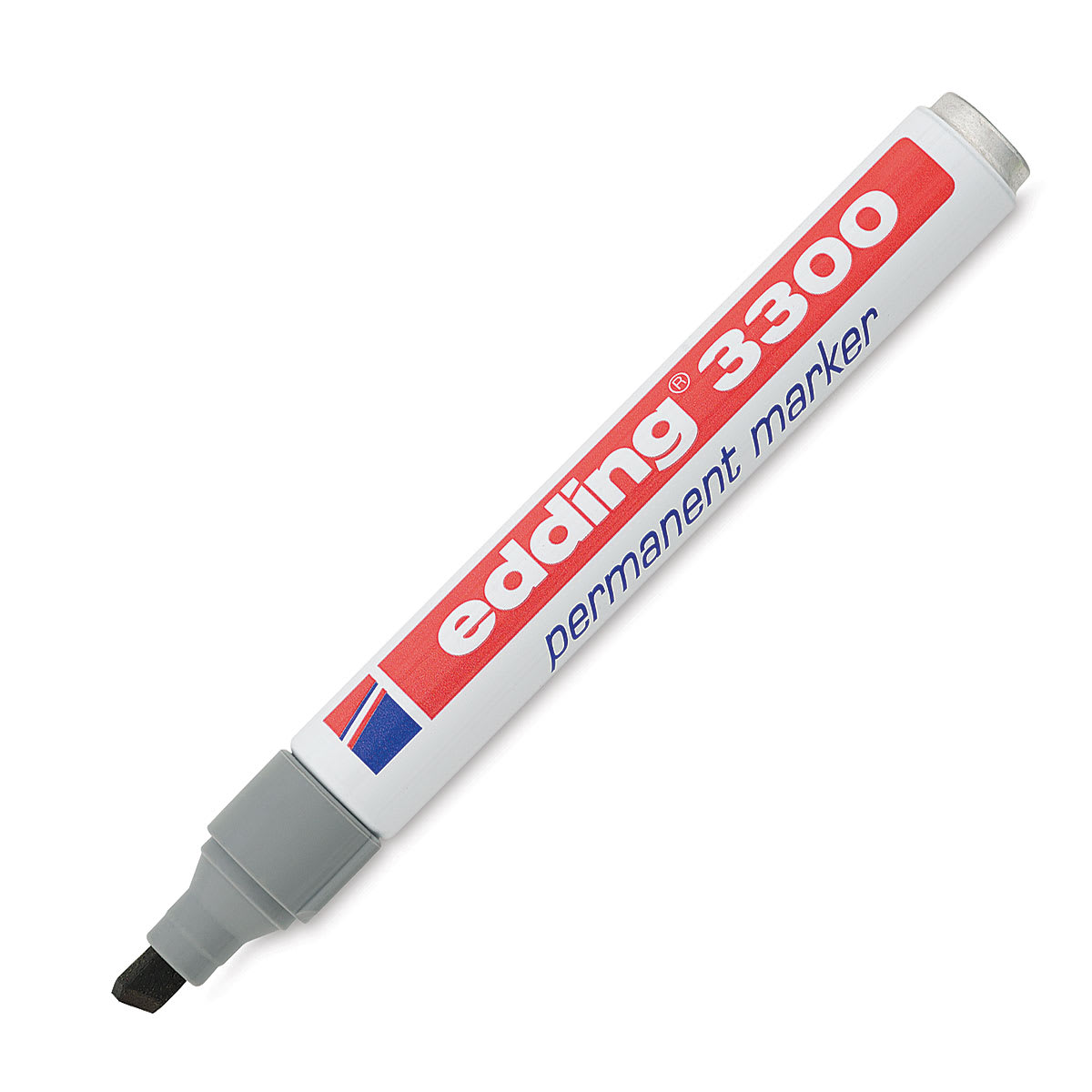 Edding Permanent Marker - Grey, 3300, Chisel Nib, 1-5 mm Edding Permanent Marker - Grey, 3300, Chisel Nib, 1-5 mm