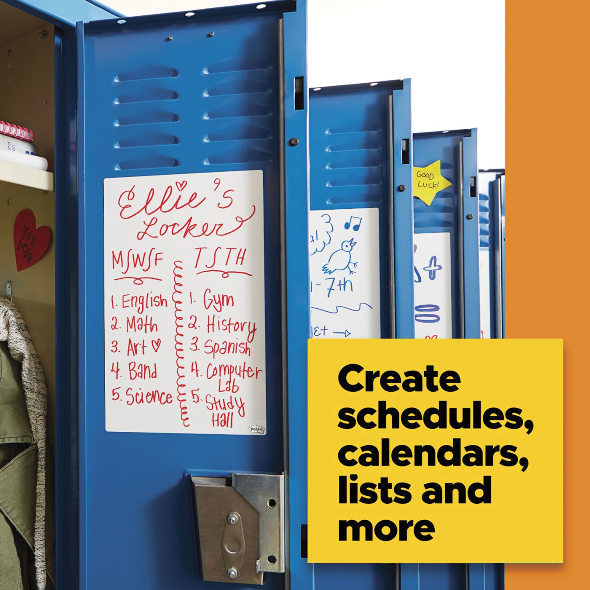 Create schedules, calendars, lists, and more. 