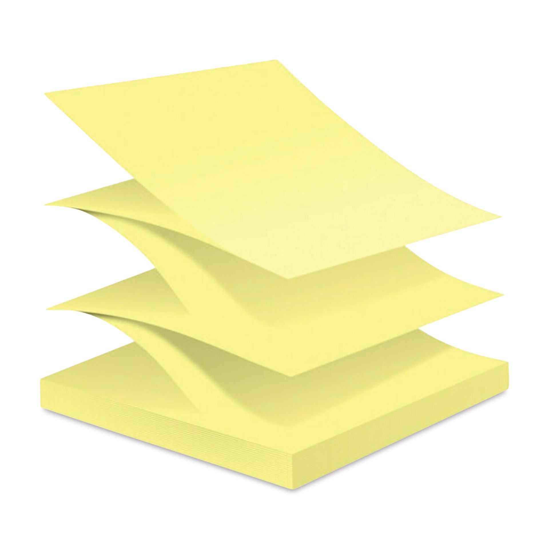 Post-it Recycled Super Sticky Pop-Up Notes - Canary Yellow - single pad accordion