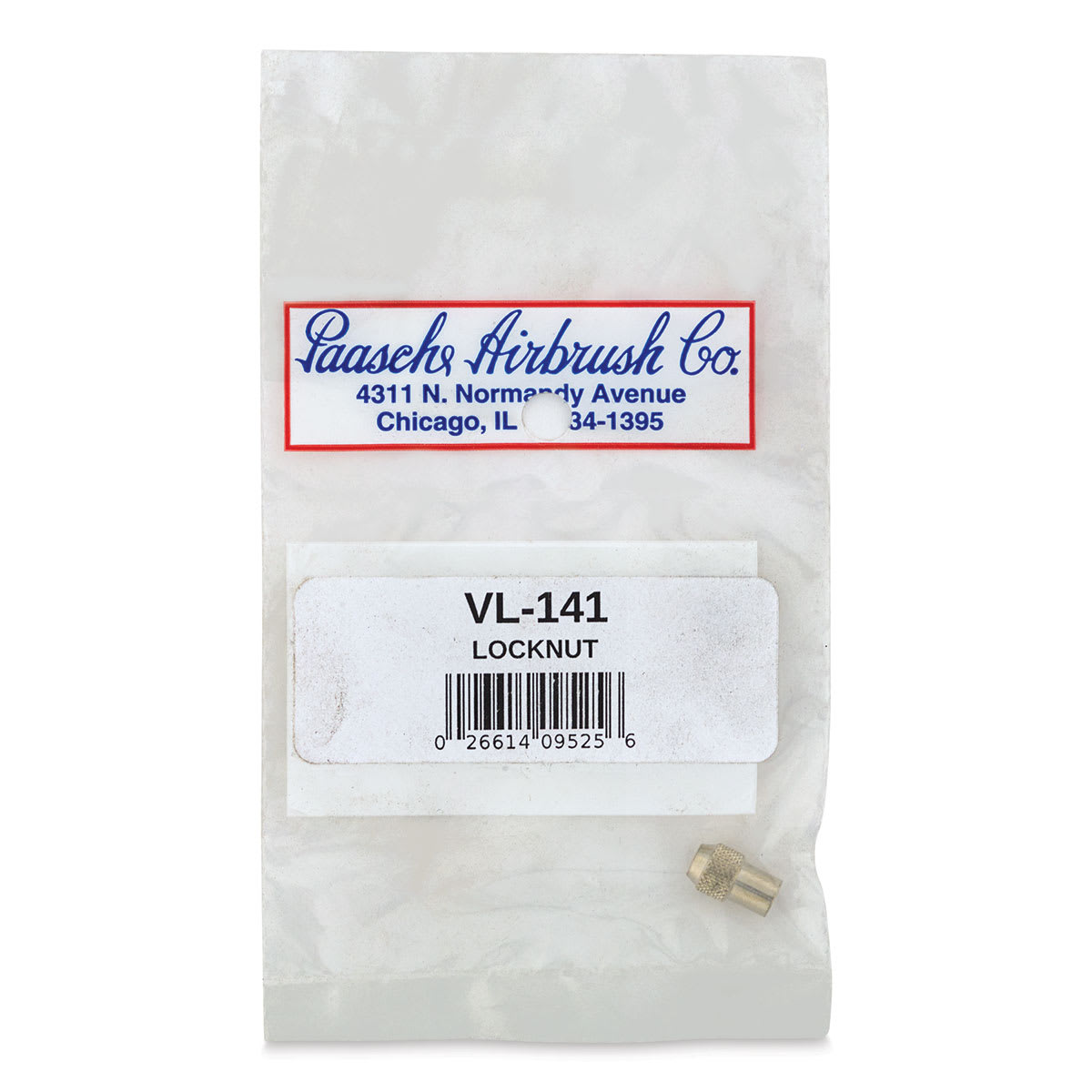 Paasche Model VL Airbrush Needle Valve Assembly Part - Locknut (in package)