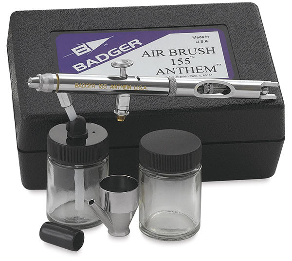 Badger Anthem 155 Double Action Airbrush - Components of Set with package

