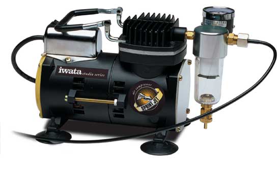 Iwata Sprint Jet Studio Compressor - side view
