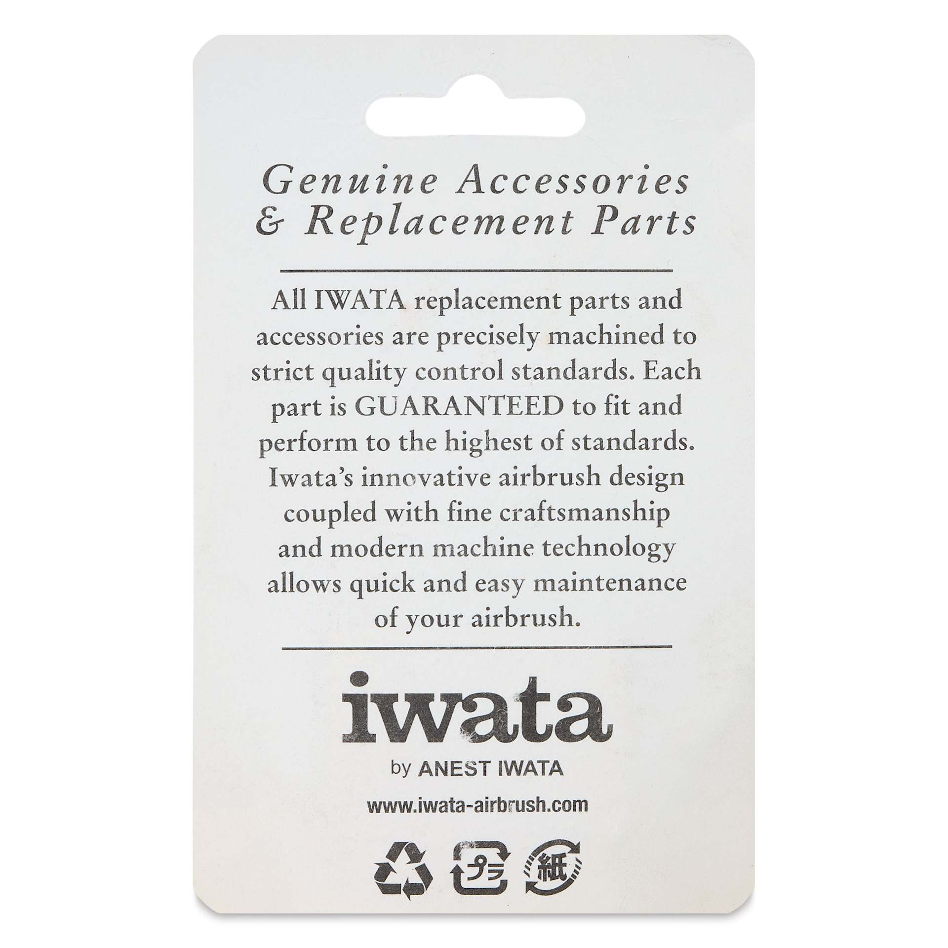 Iwata Revolution Series Nozzle Cap - back of packaging