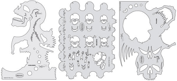 Skull Master Templates, Set of 3