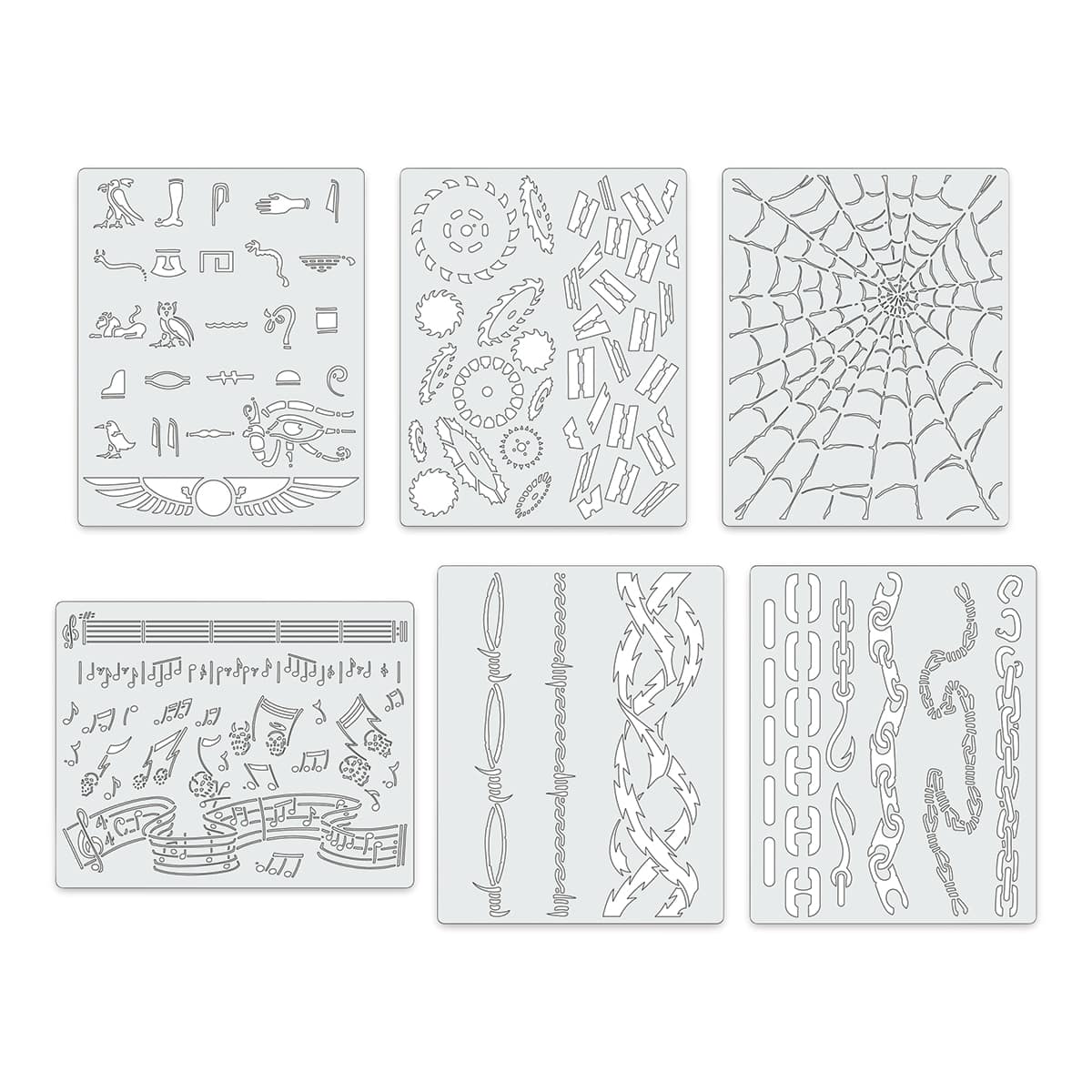 Iwata Artool Freehand Template - Set of 6, Kustom FX 3 Mini