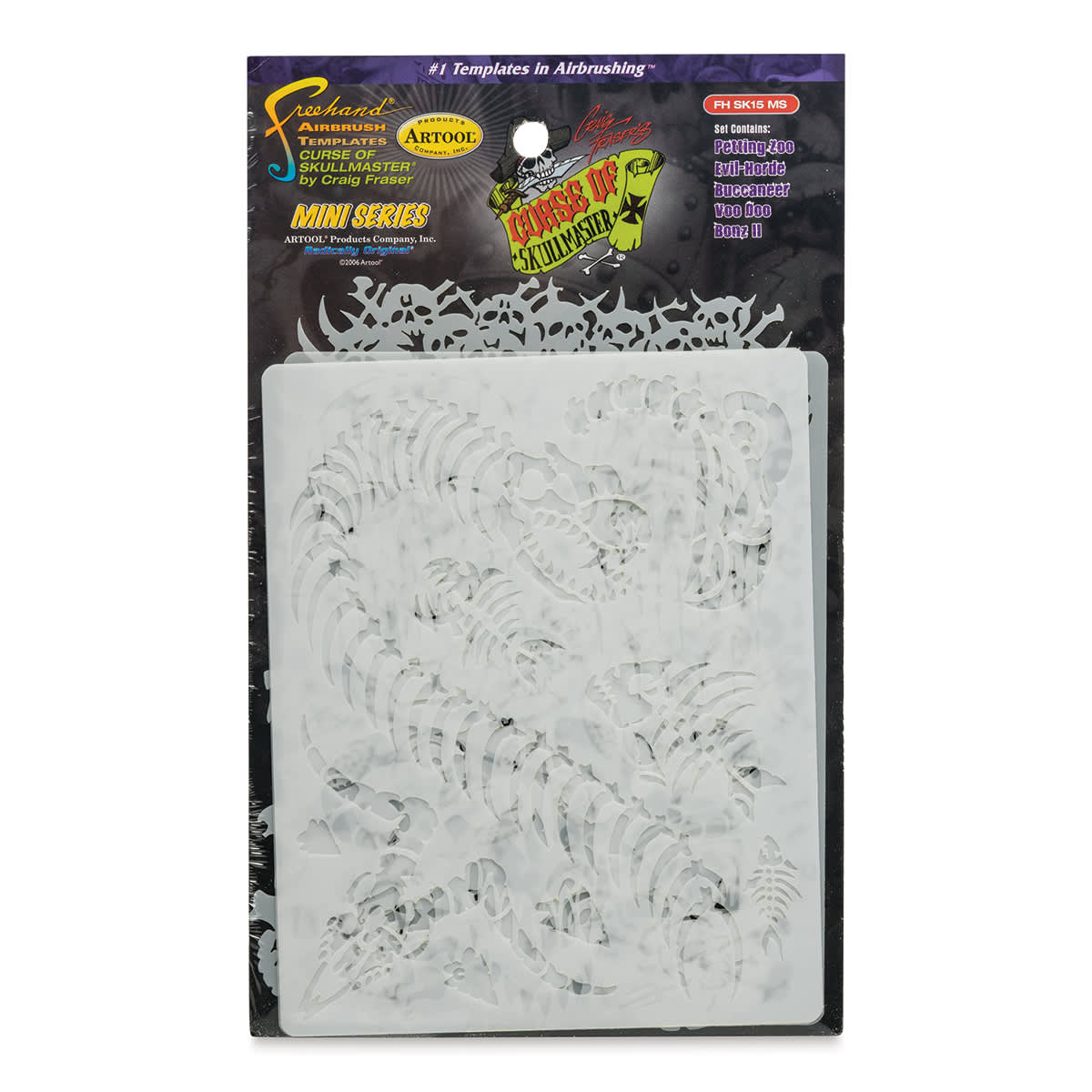 Iwata Artool Freehand Template - Set of 5, Curse of the Skull Master Mini - front of packaging
