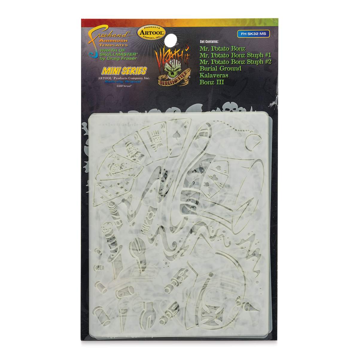 Iwata Artool Freehand Template - Set of 6, Wrath of Skull Master Mini - front of packaging