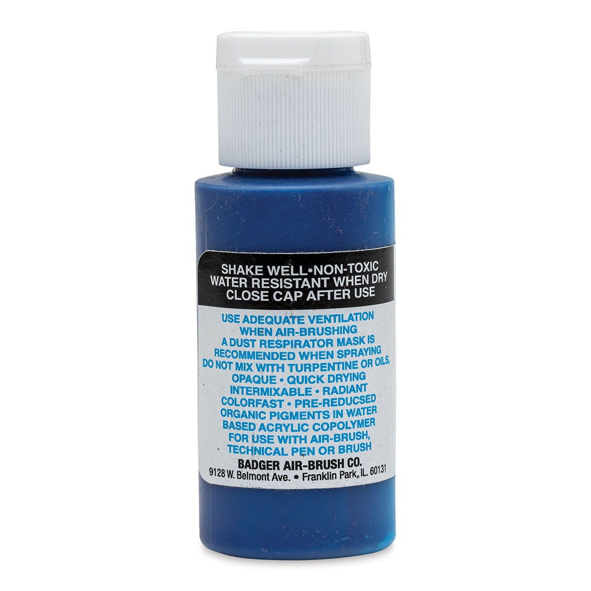 Badger Air-Opaque Airbrush Color - 1 oz, Blue - back