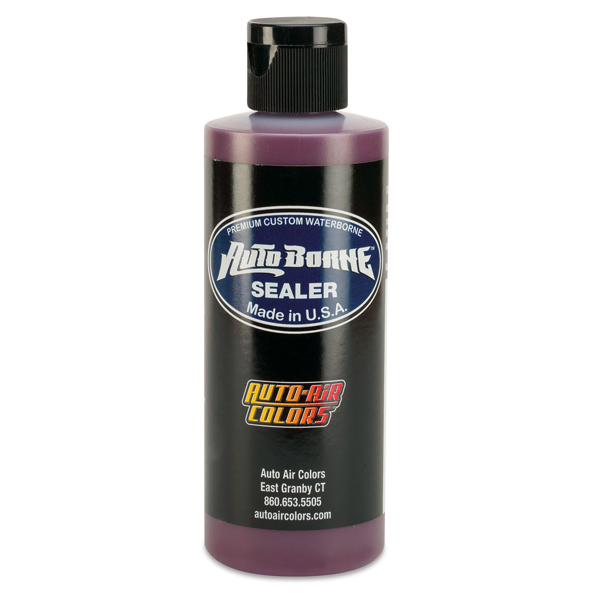 Createx Colors AutoBorne Sealers - Front of 4 oz. bottle of Burgundy Sealer