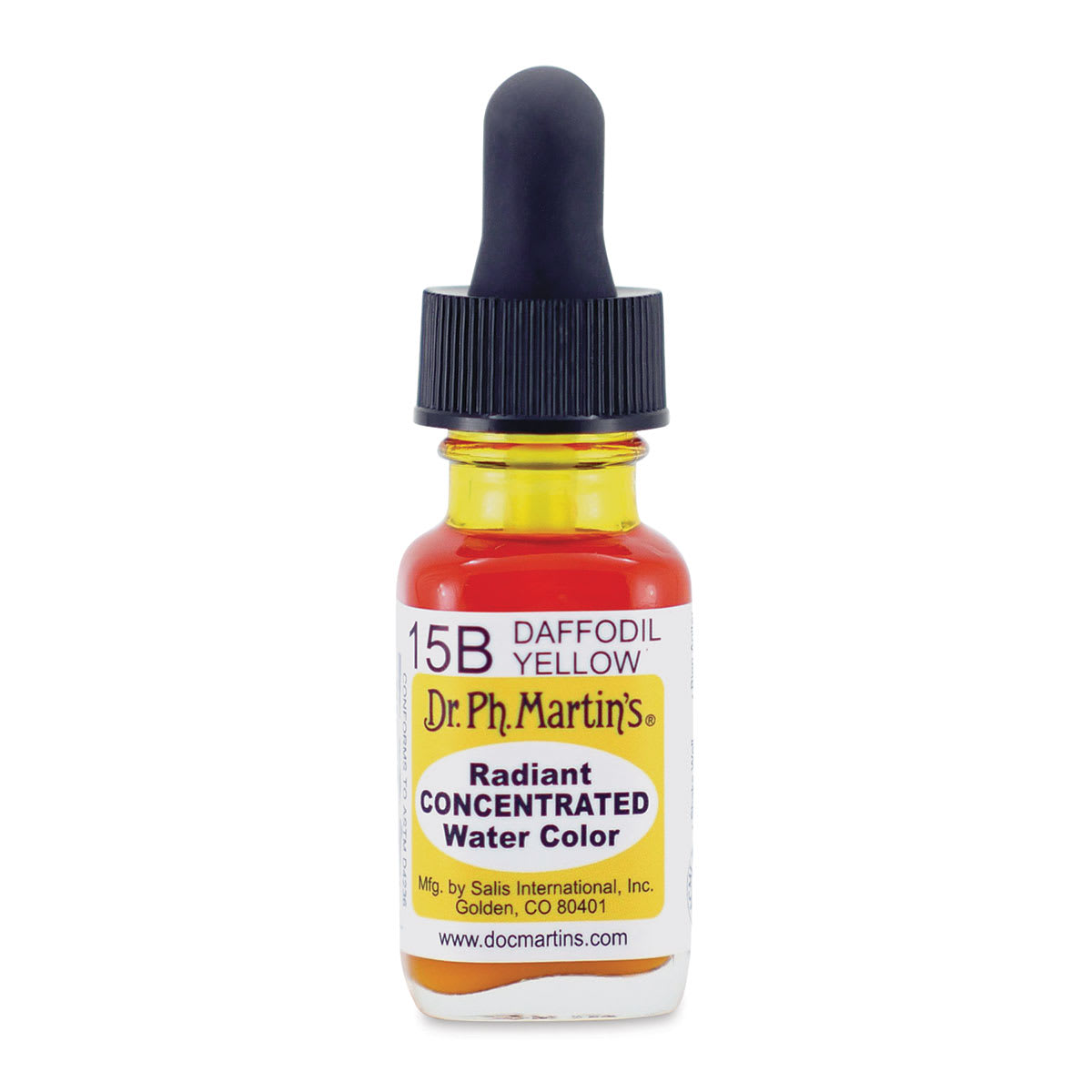 Dr. Ph. Martin's Radiant Concentrated Individual Watercolor - 1/2 oz, Daffodil Yellow