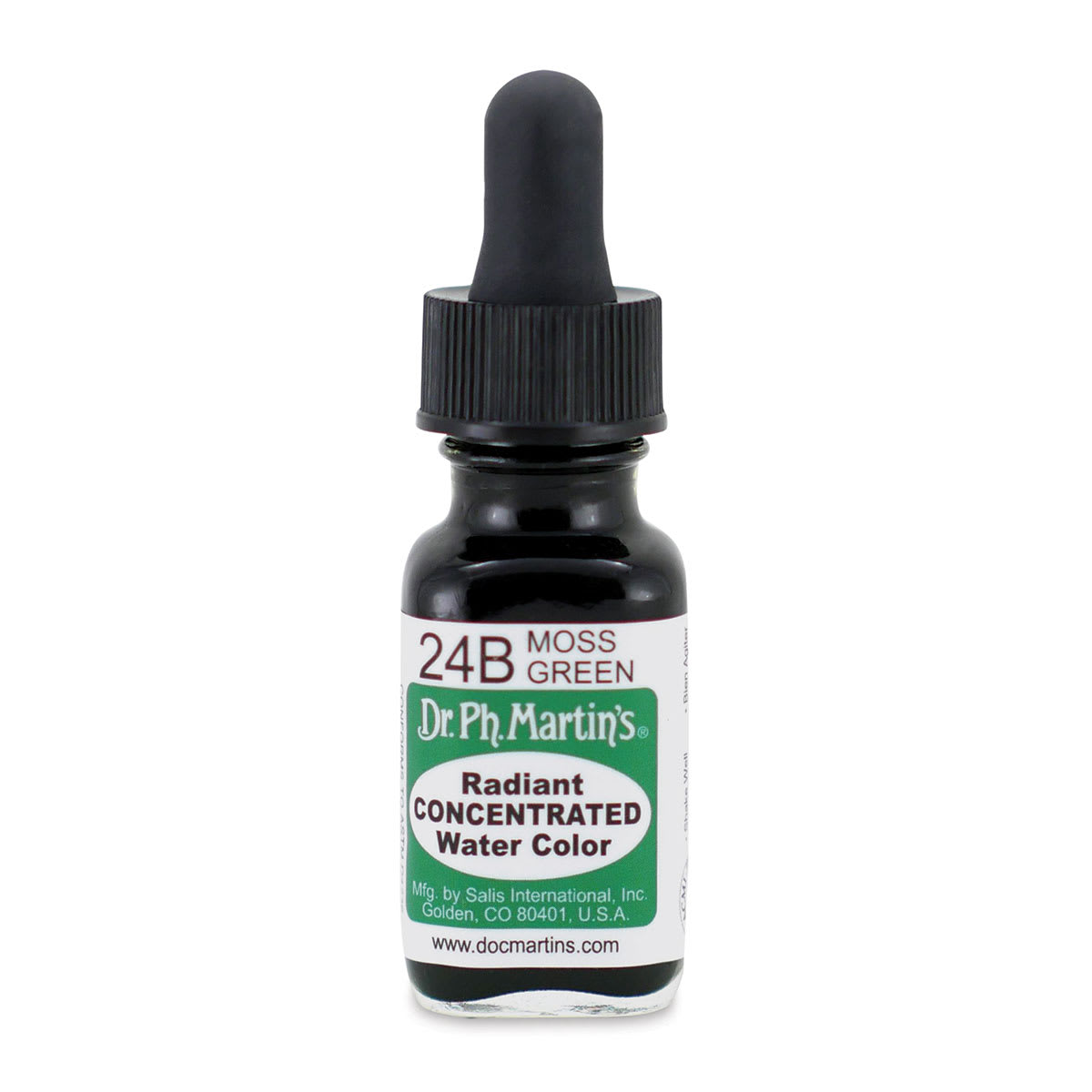 Dr. Ph. Martin's Radiant Concentrated Individual Watercolor - 1/2 oz, Moss Green