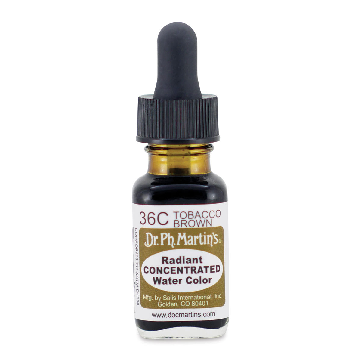 Dr. Ph. Martin's Radiant Concentrated Individual Watercolor - 1/2 oz, Tobacco Brown