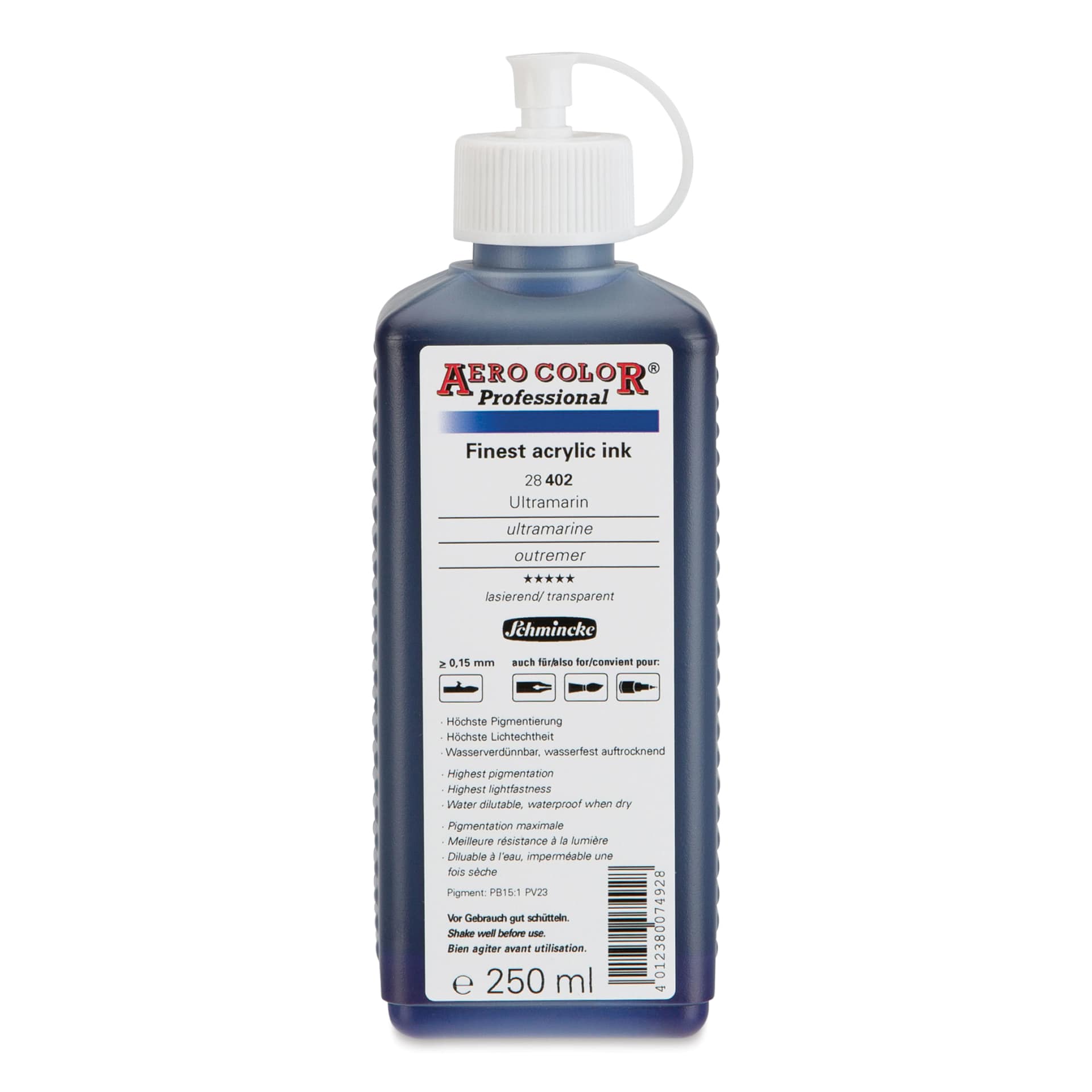Schmincke Aero Color Professional Airbrush Color - 250 ml, Ultramarine