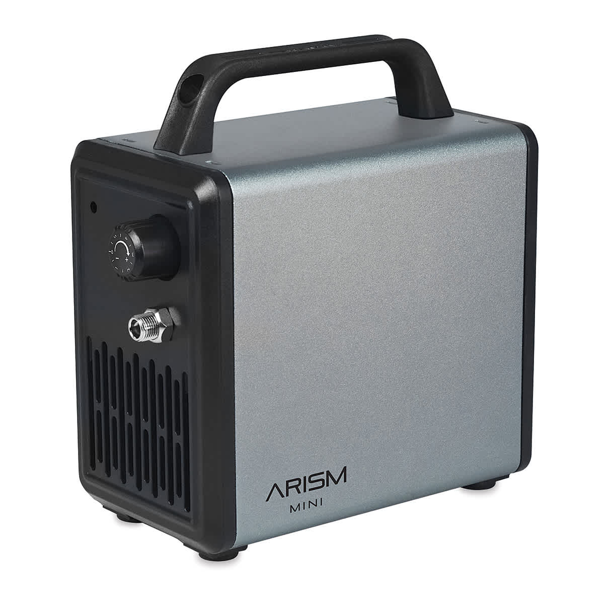 Sparmax Arism Mini Compressor - Angled view of Cosmic Gray Compressor