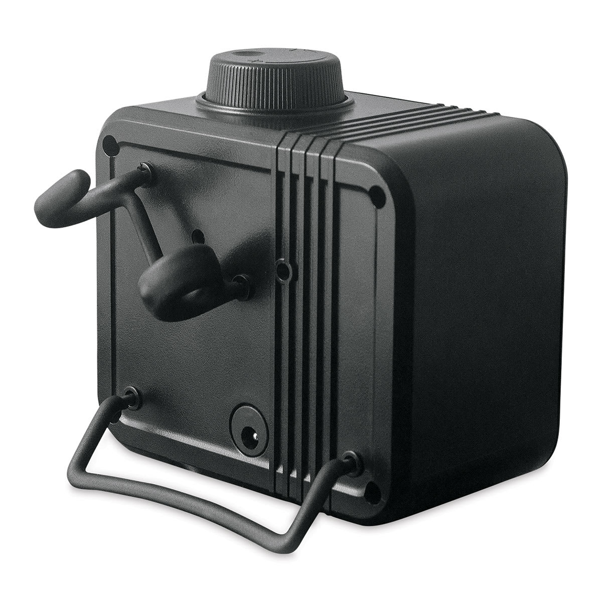 Sparmax Beetle Airbrush Compressor - Back of Compressor showing Airbrush holder
