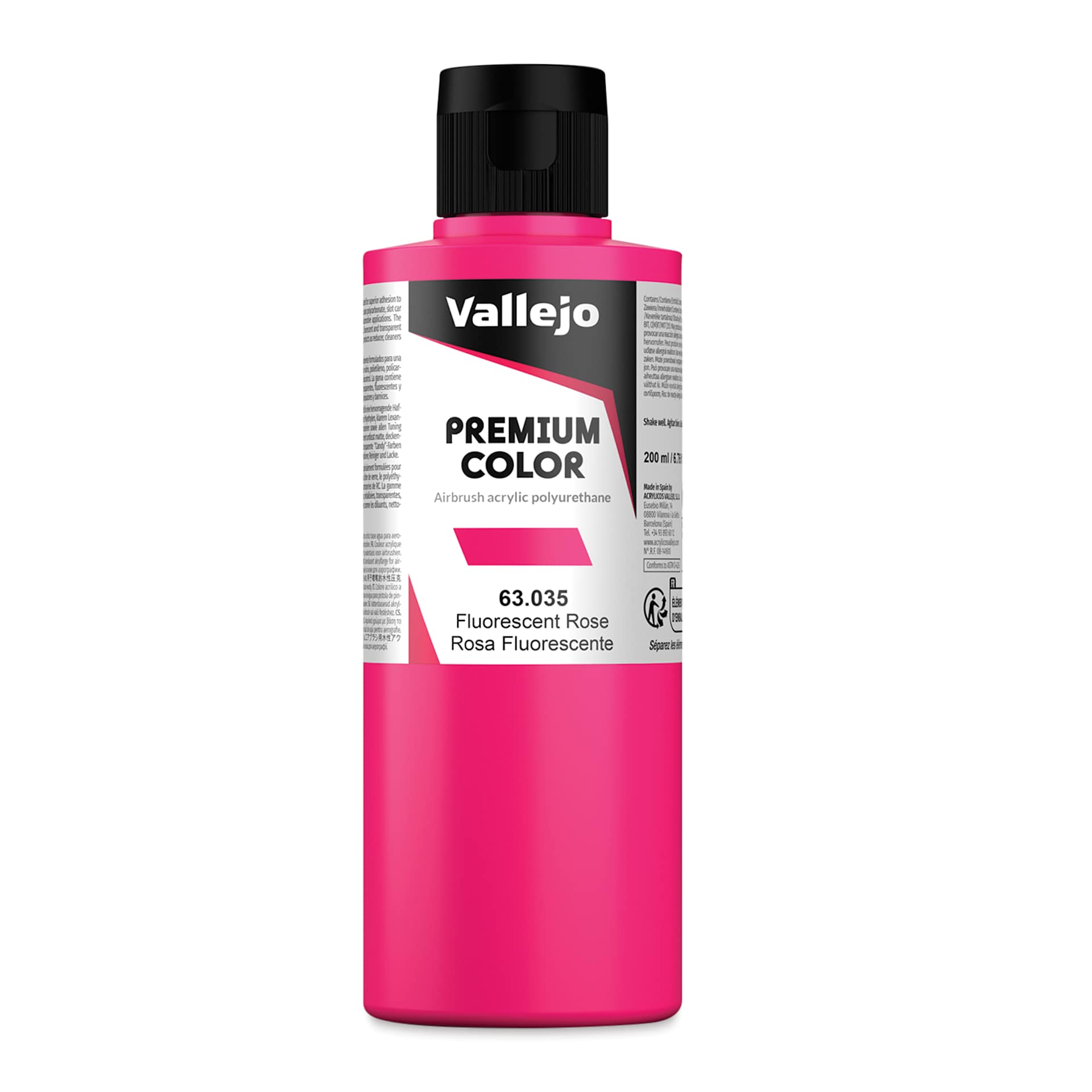 Vallejo Premium Airbrush Colors - 200 ml, Fluorescent Rose