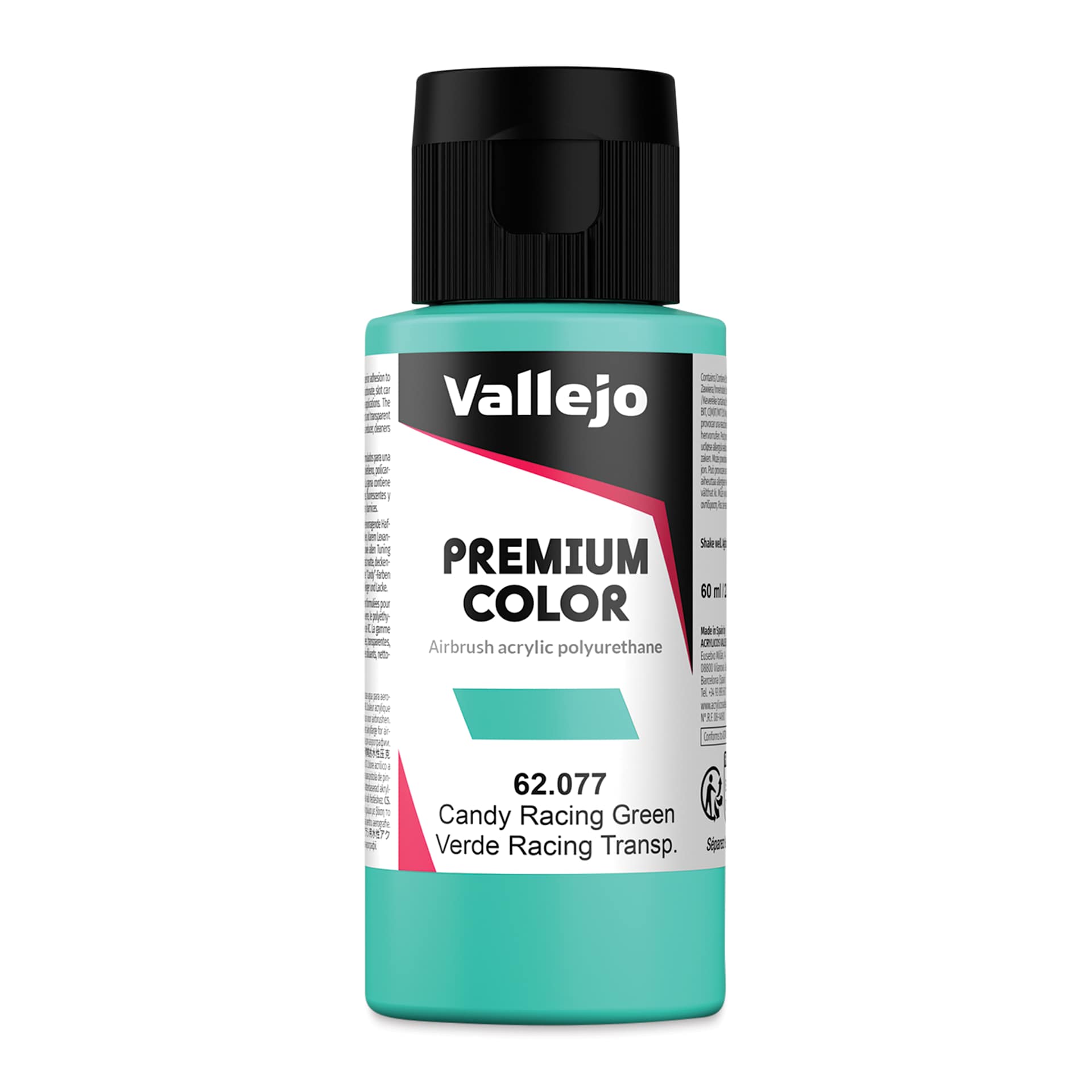 Vallejo Premium Airbrush Colors - 60 ml, Candy Racing Green