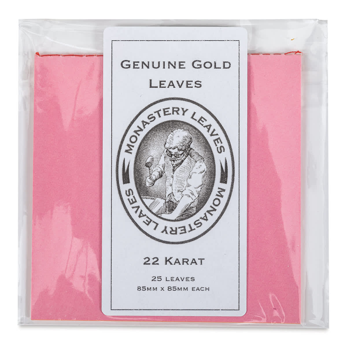 Monastery Gold Leaf - Yellow Gold, 23.75K, 25 Sheets - front of packaging
