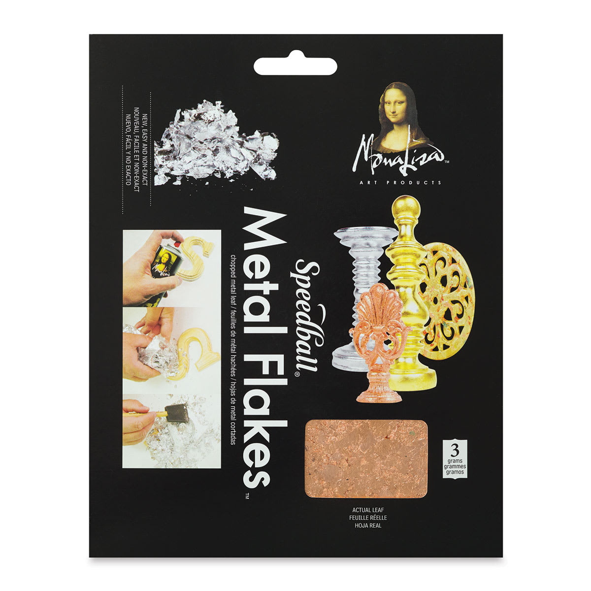 Mona Lisa Metal Leaf Flakes - Copper Metal Flake, 3g front of packaging