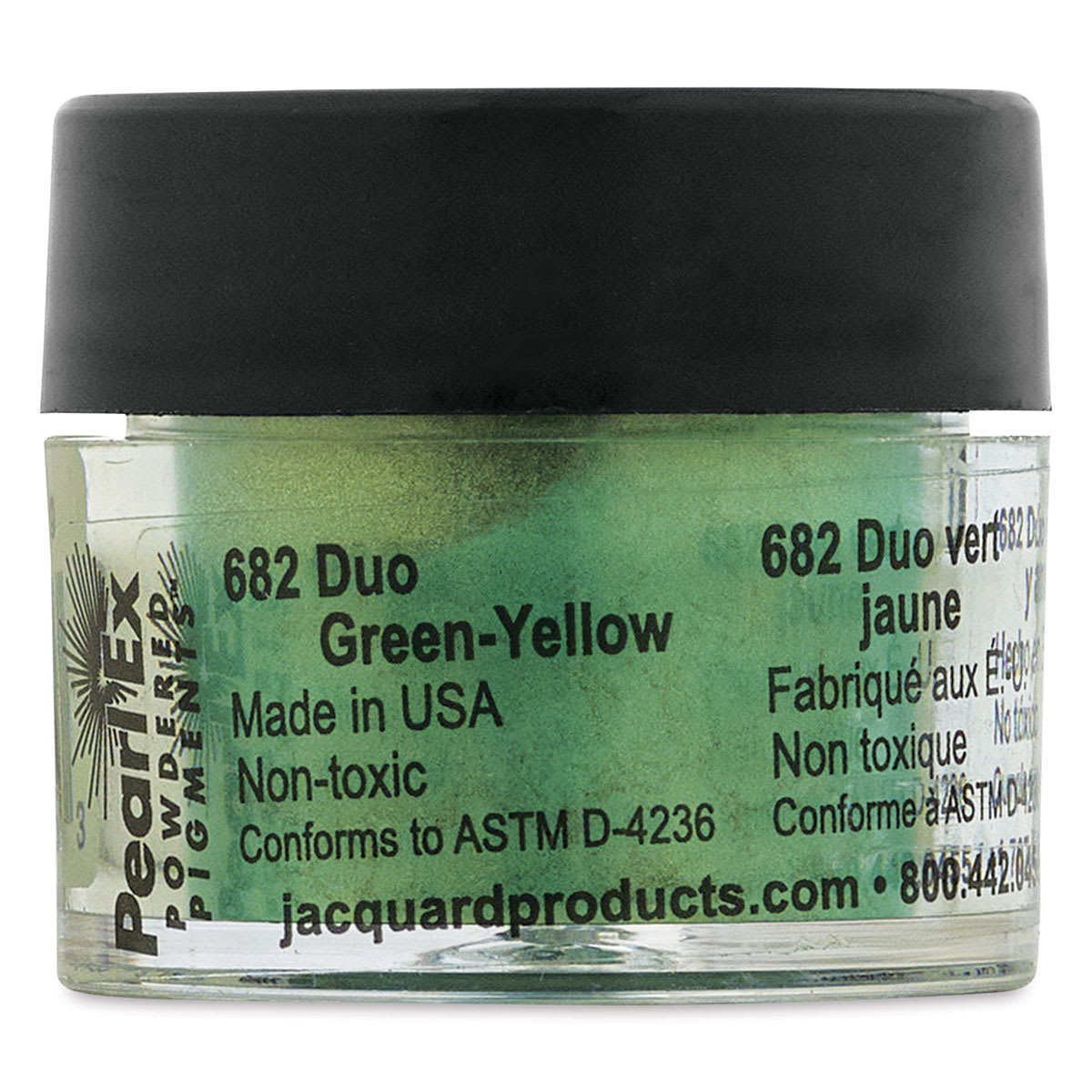 Jacquard Pearl-Ex Pigment - Duo Green-Yellow, 0.1 oz, Jar