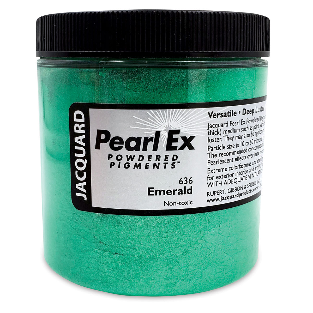 Jacquard Pearl-Ex Pigment - 4 oz, Emerald, Jar