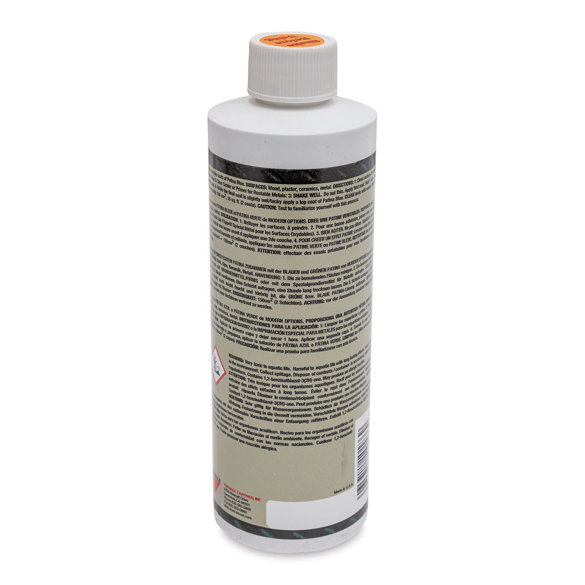 Metallic Surfacer Solution - 8 oz, Blackened Bronze - back