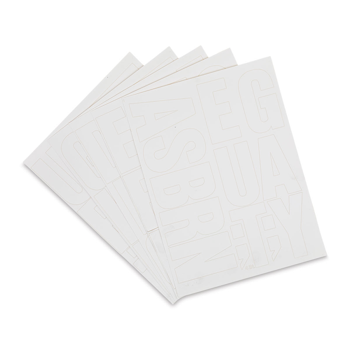 Chartpak Vinyl Letters - 4" Capital Letters, White