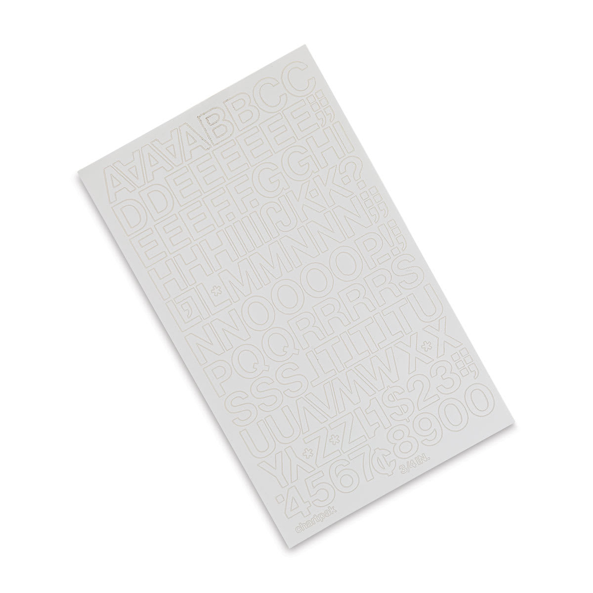 Chartpak Vinyl Letters - 3/4" Capital Letters, White