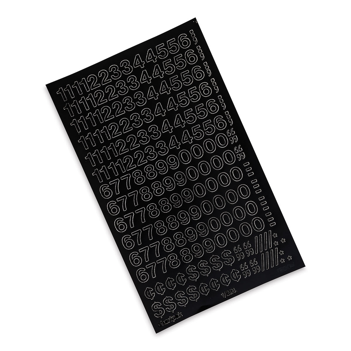 Chartpak Vinyl Numbers - 1/2" Numbers, Black