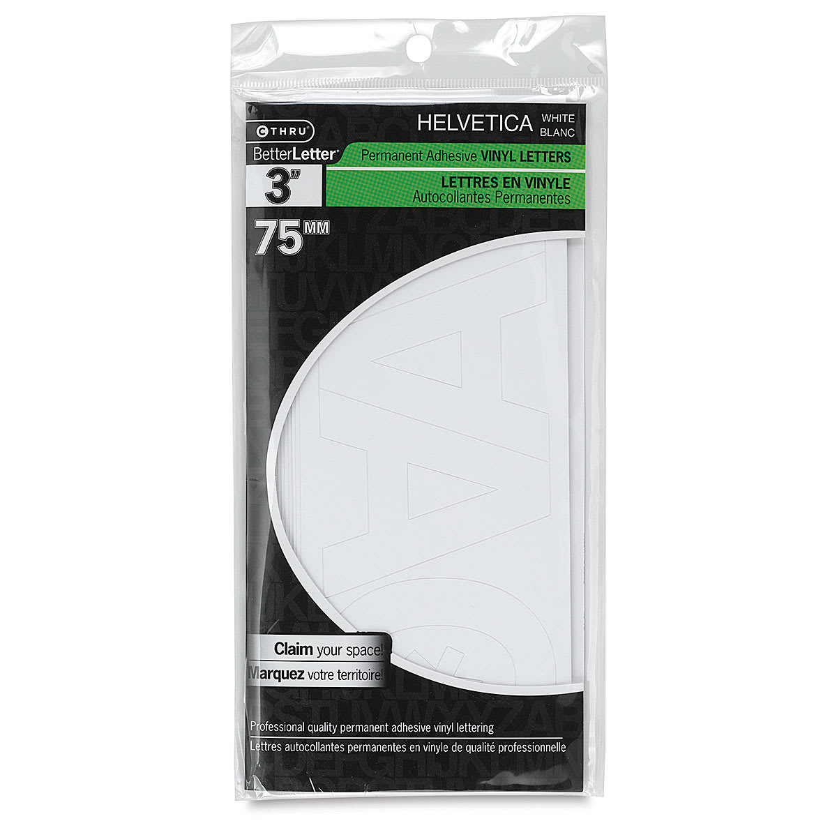 Westcott BetterLetter Self-Adhesive Vinyl Letters – 3” Permanent Letters, Helvetica, White