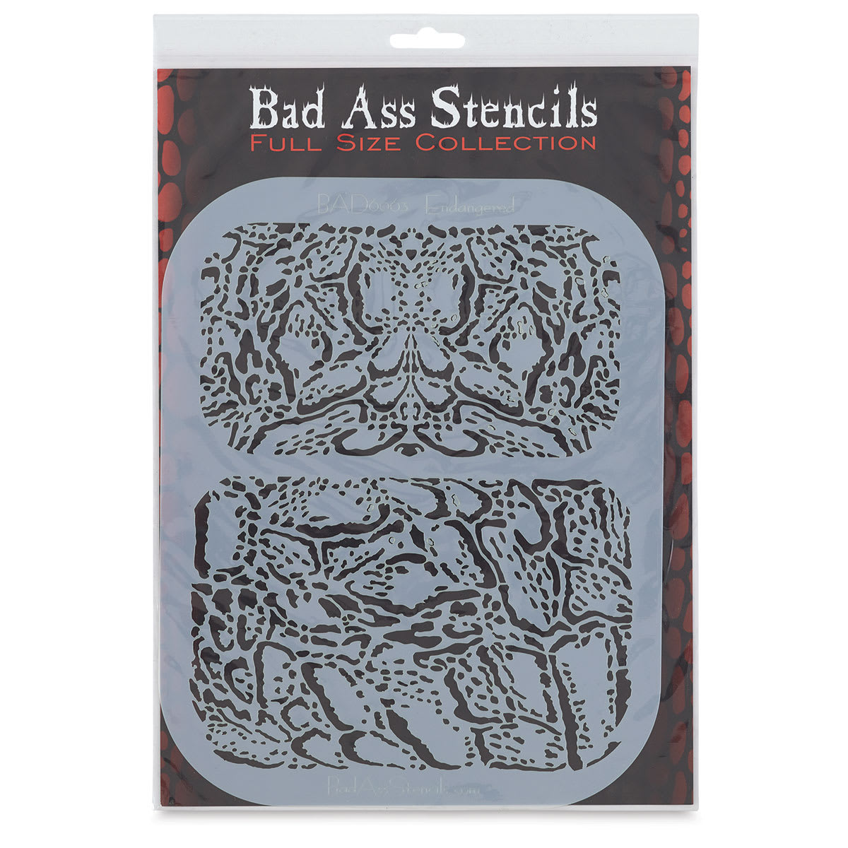Airbrush Face and Body Stencils - Front view of package of Endangered stencil