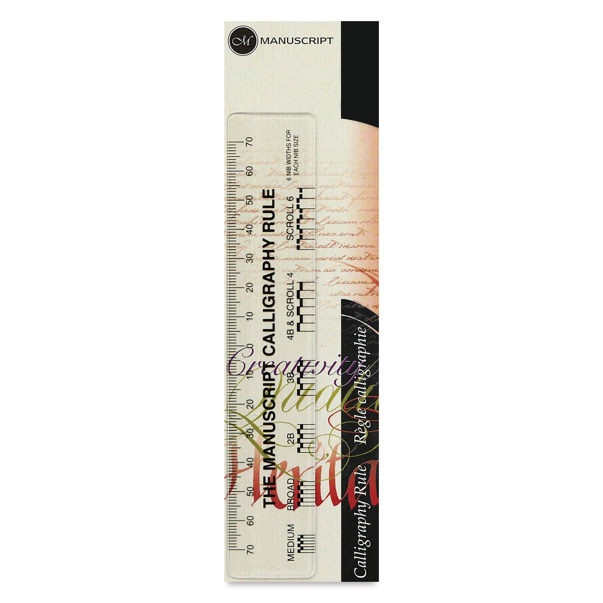 Manuscript Calligraphy Rule - 6", front of packaging