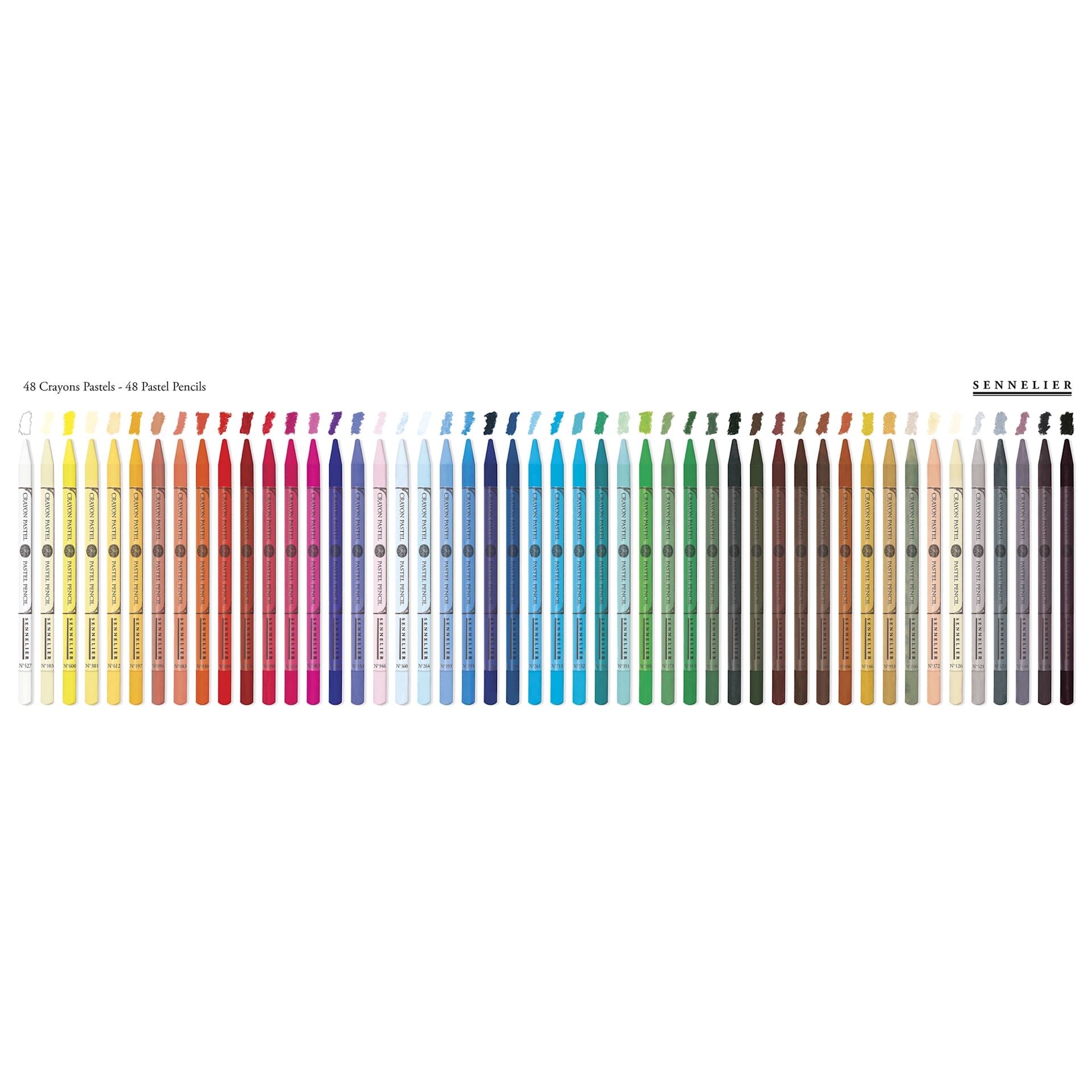 Sennelier Woodless Pastel Pencils - Set of 48, Assorted