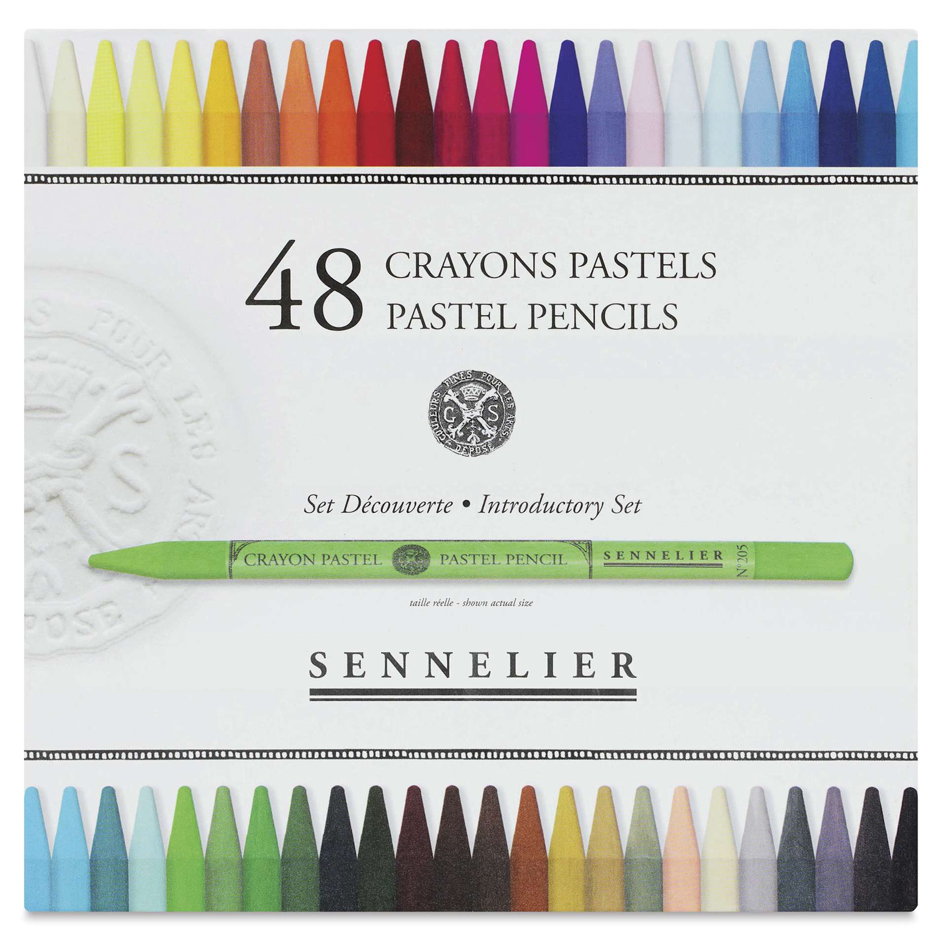 Sennelier Woodless Pastel Pencils - Set of 48, Assorted, front of packaging