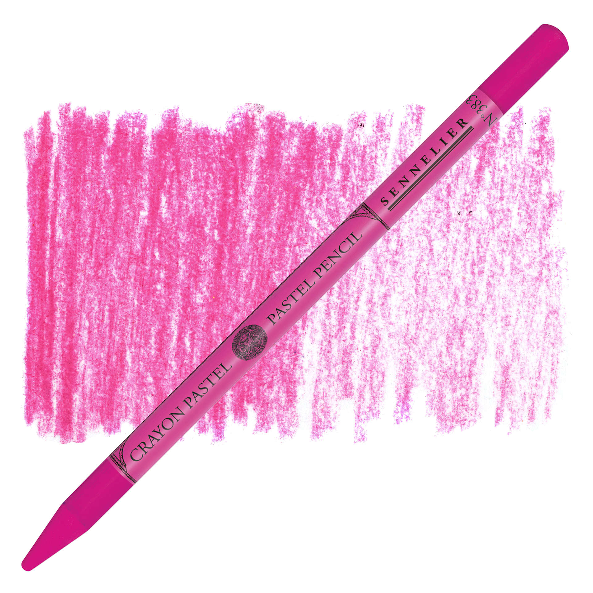 Sennelier Woodless Pastel Pencil - Madder Carmine, pencil and swatch