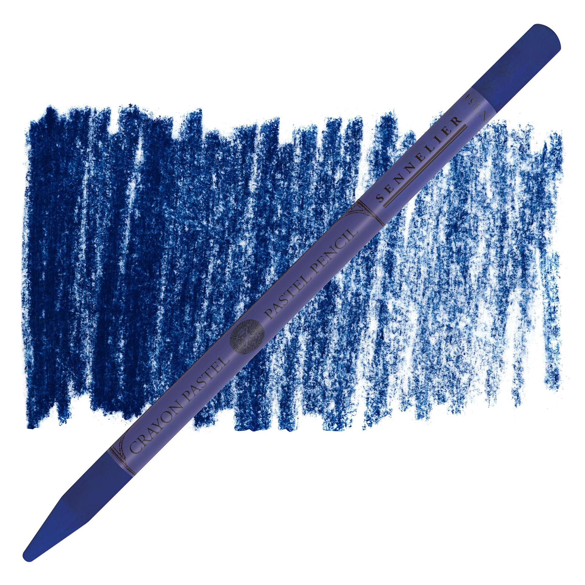 Sennelier Woodless Pastel Pencil - Indigo Blue, pencil and swatch