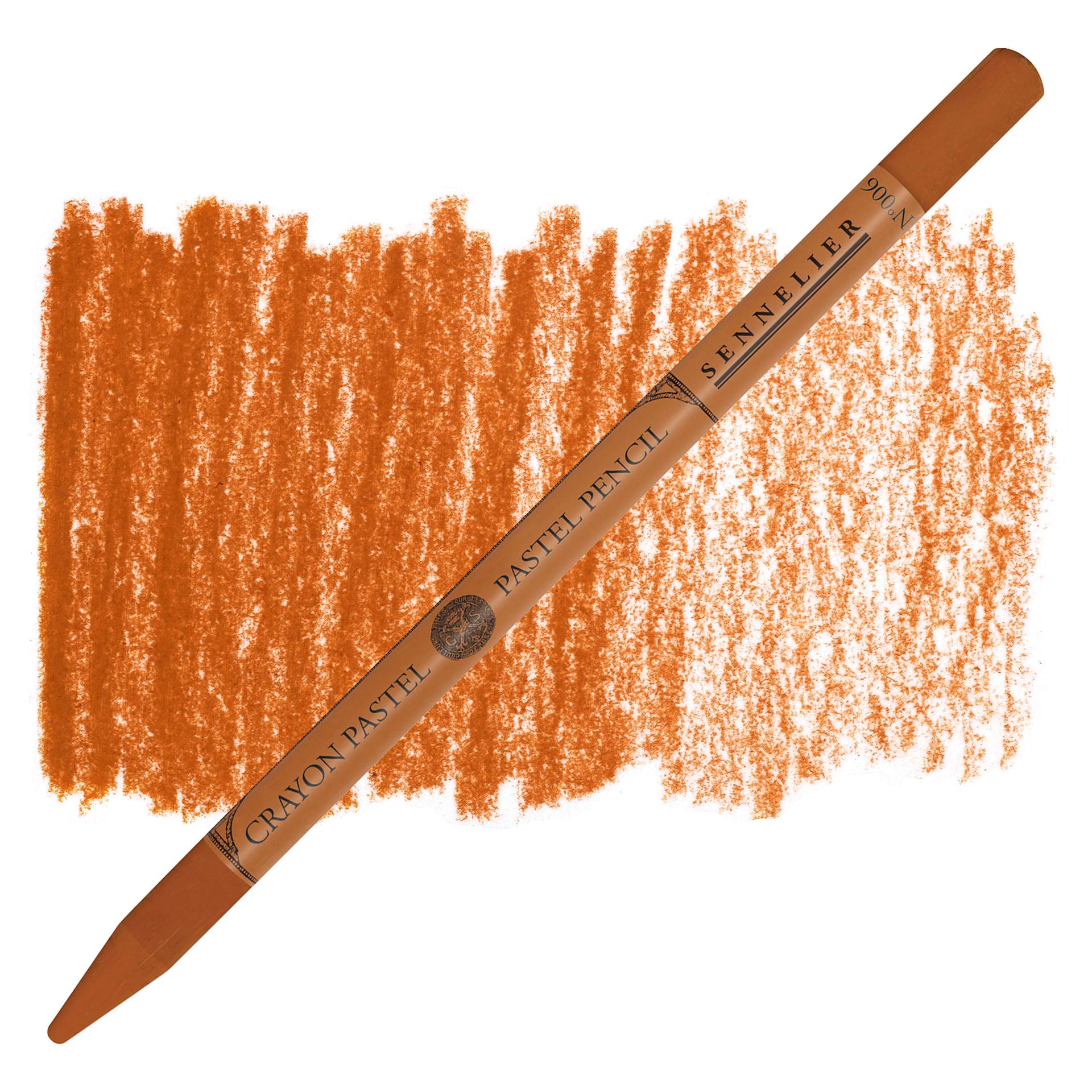 Sennelier Woodless Pastel Pencil - Red Brown, pencil and swatch