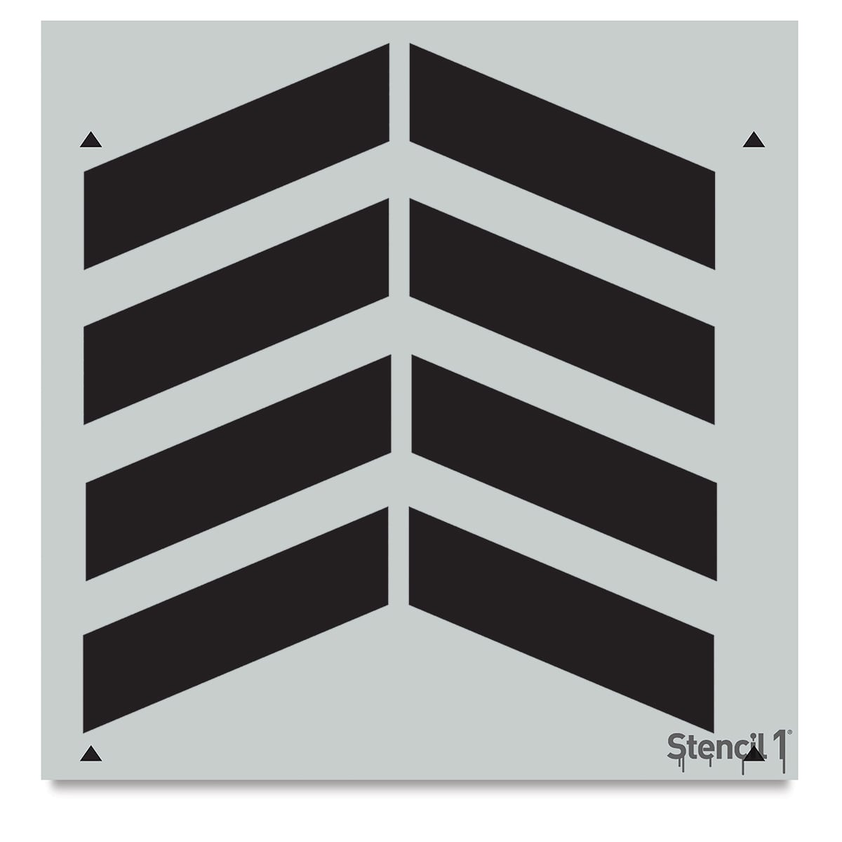 Stencil1 Stencil - Chevron, Repeat Pattern, 11'' x 11''