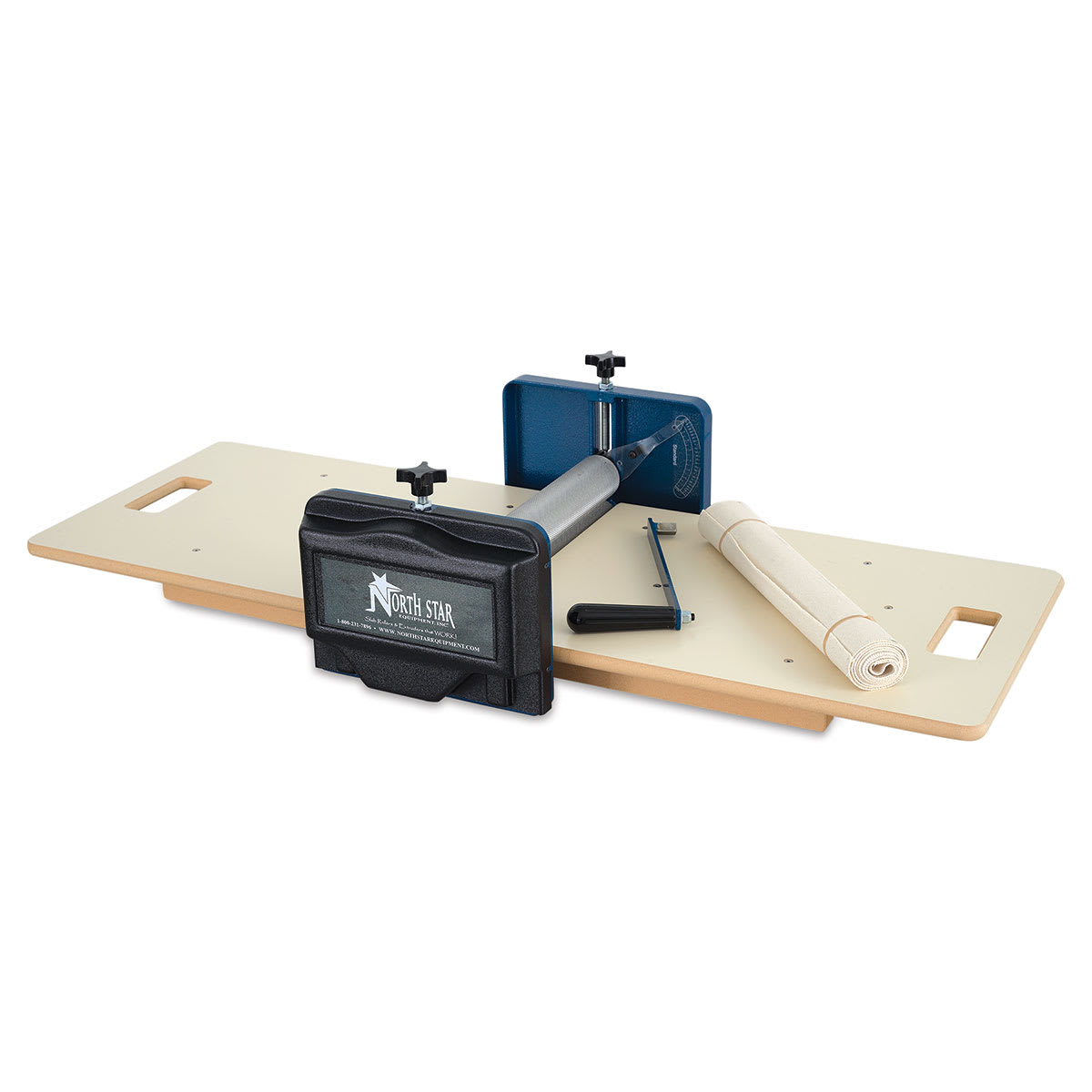 North Star PortaRoller - Assembled PortaRoller with Canvas roll and hand crank on top