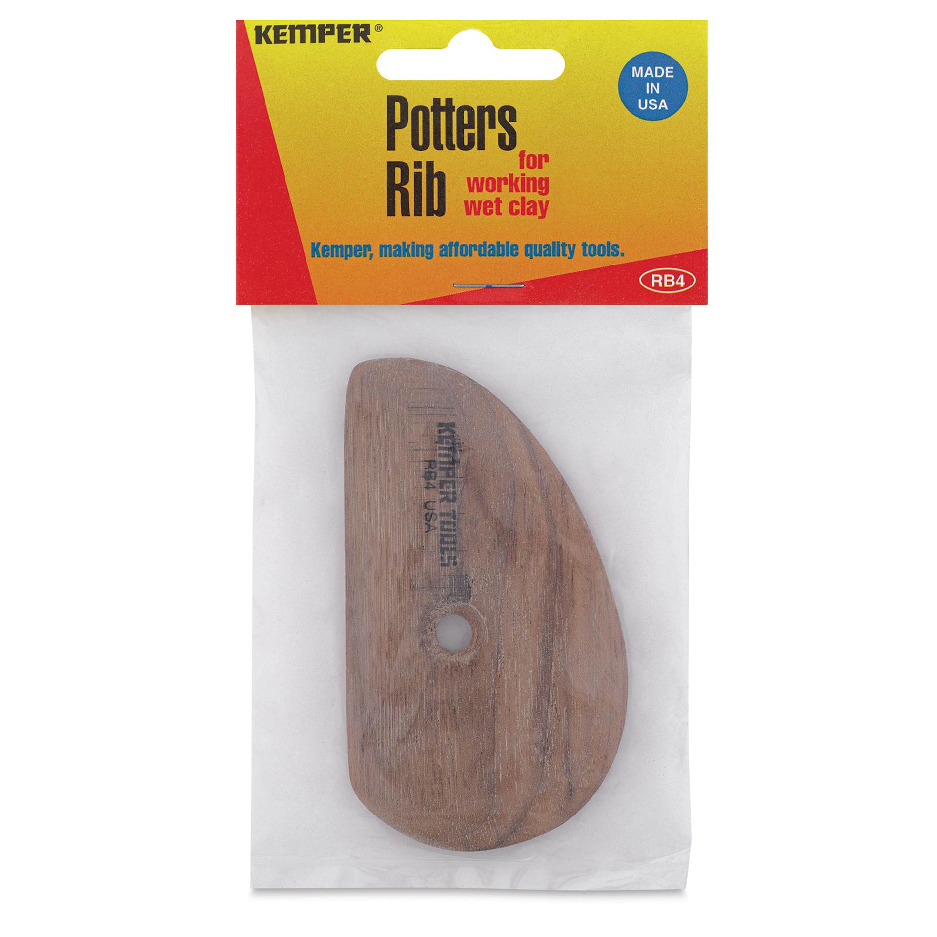 Kemper Hardwood Potter's Rib - RB4, 3-1/2" front of packaging