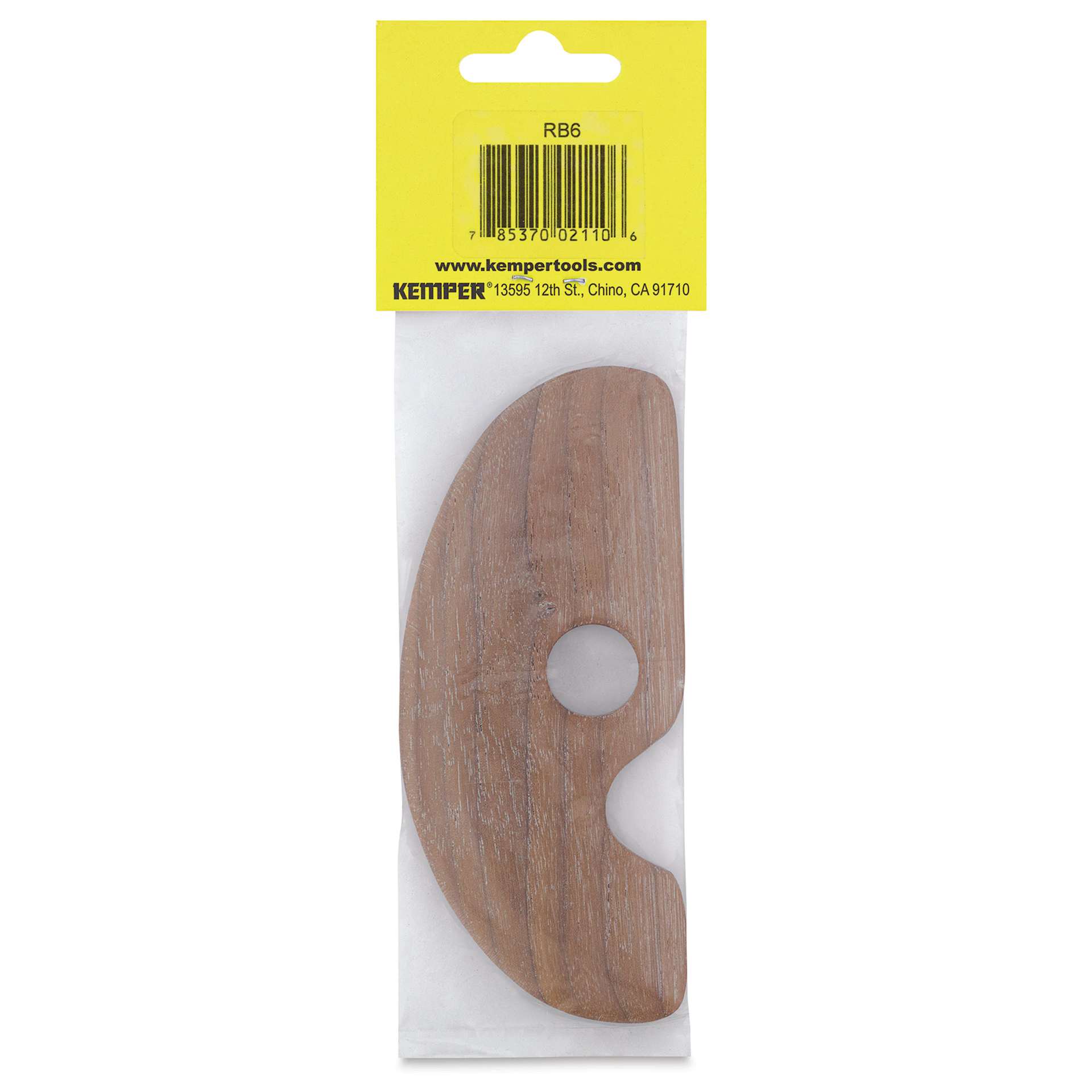 Kemper Hardwood Potter's Rib - RB6, 4-1/8" back of packaging